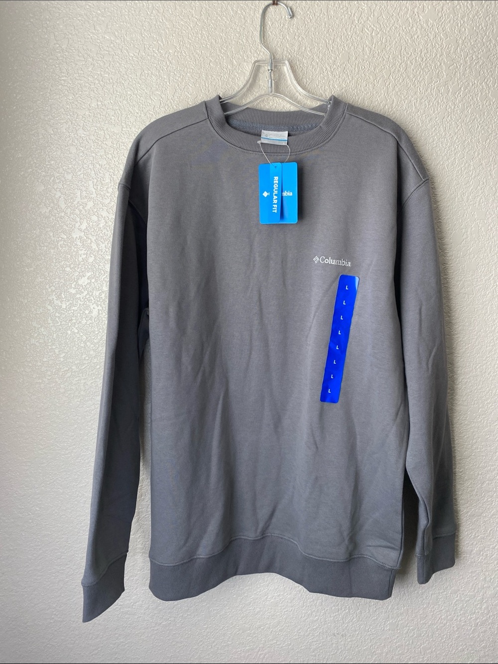 Columbia Men's City Gray Regular Fit Crewneck Sweatshirt /Large